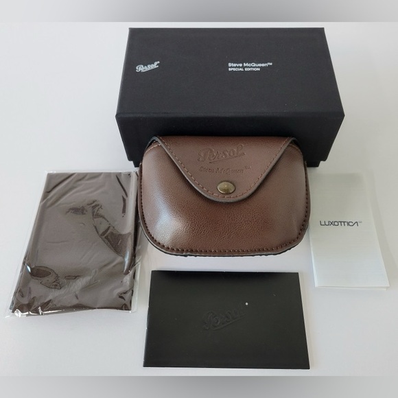 Persol 714-SM Sunglasses Steve McQueen Light Havana 96S3 New - Picture 5 of 5